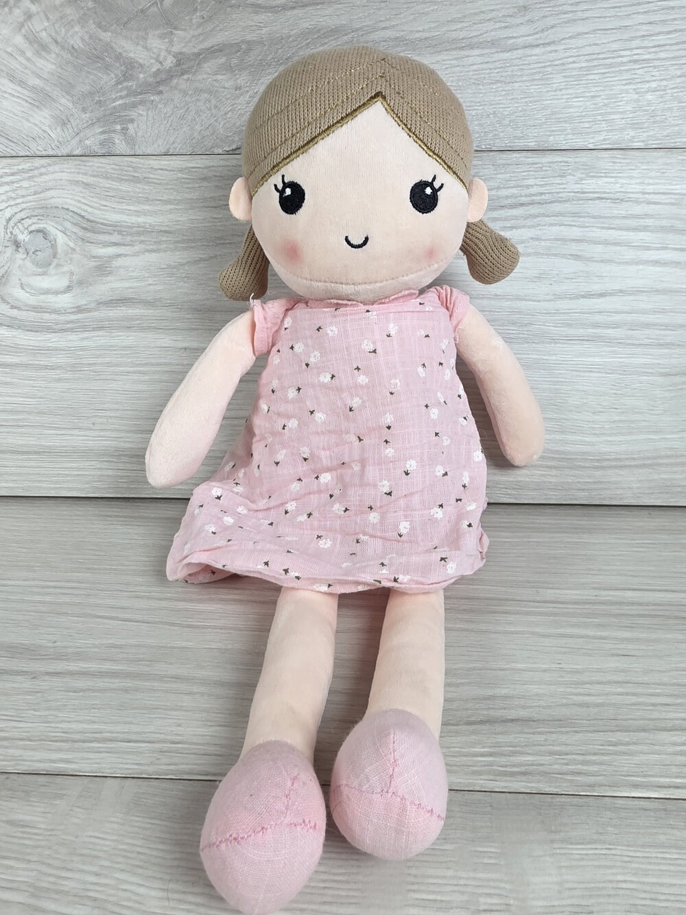 LinzY Plush Doll in Pink Floral Dress 16" SU18